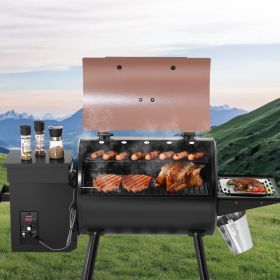 Wood Pellet Grill Smoker Outdoor Electric BBQ Grills 456 Sq.in Cook Area