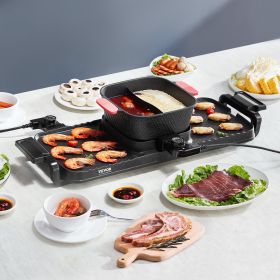 Hot Pot With Grill 2300W 2-in-1 Electric Smokeless BBQ Pan With Removable Pot