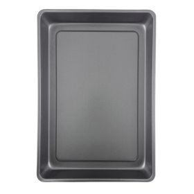 10.5 in x 15.4 in Nonstick Steel Lasagna Pan, Rectangle Baking Pan, Gray