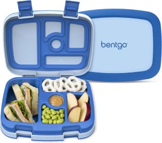 Kids Bento-Style 5-Compartment Leak-Proof Lunch Box - Ideal Portion Sizes for Ages 3 to 7 - Durable, Drop-Proof, Dishwasher Safe